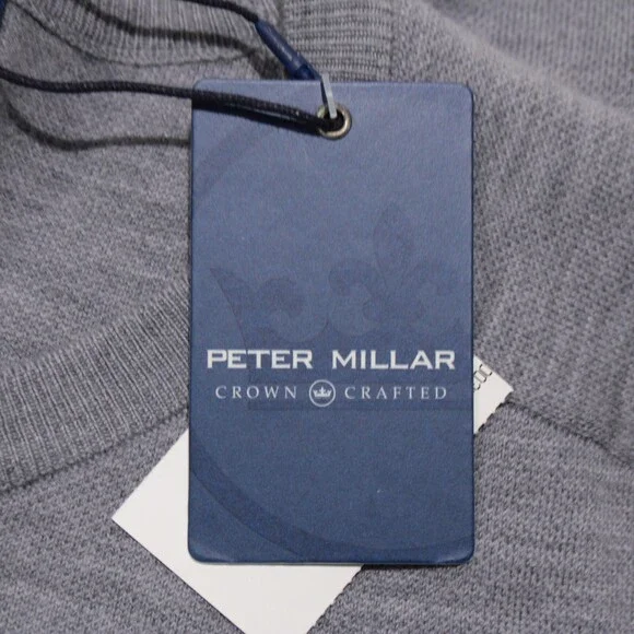 Peter Millar NWT Pullover Crew Neck Sweater Size XXL in Gray Wool Blend